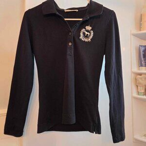 Ladies long sleeve equestrian polo stretch fabric by Iris Bayer